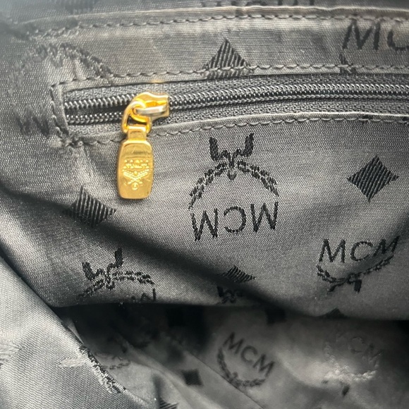 MCM Black Quilted Tote Bag with Gold Accents - Picture 10 of 11